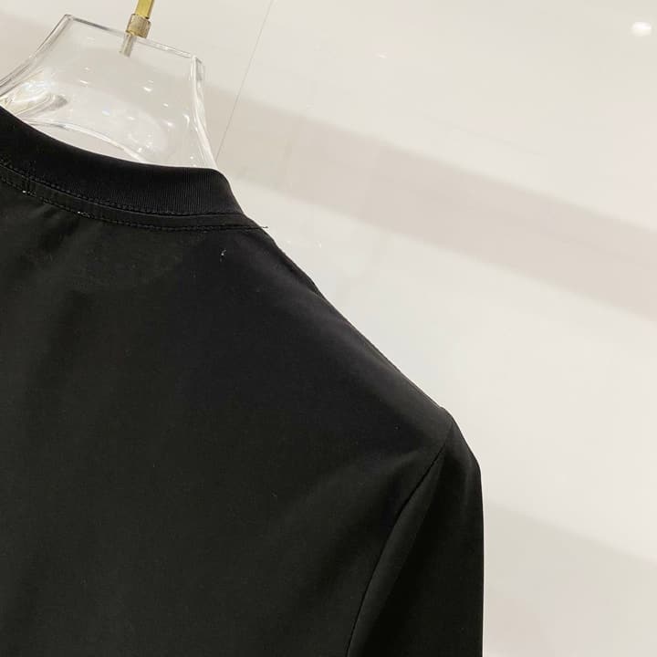 Loewe Mercerized Cotton Embroidered Logo T-Shirt in Black