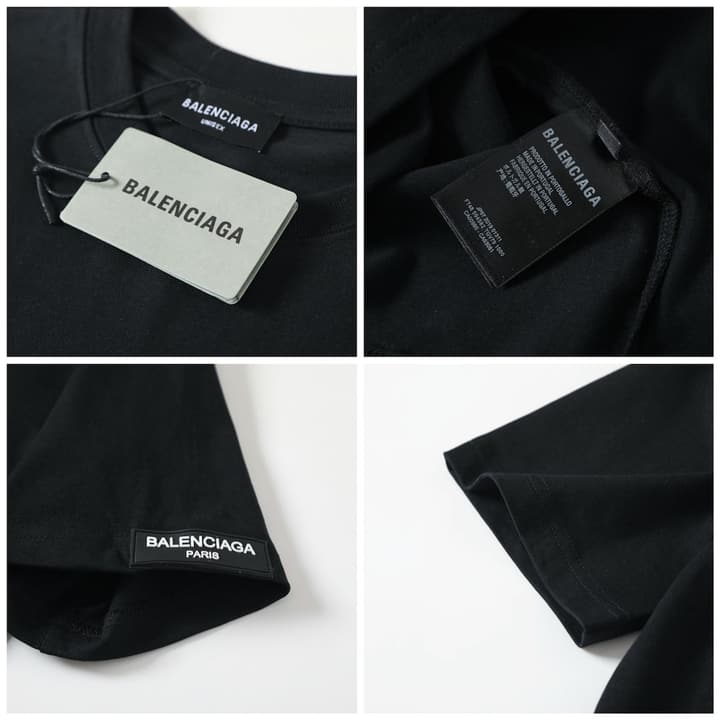 Balenciaga Coordinate Line Print T-Shirt – 26SS in Black