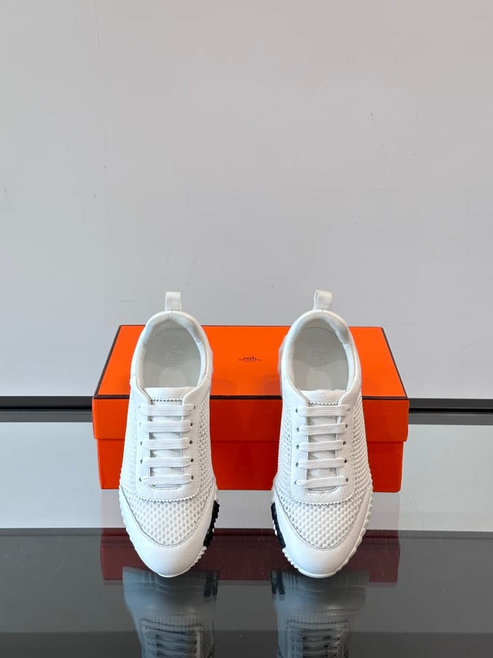 Hermès Bouncing Sneakers in White