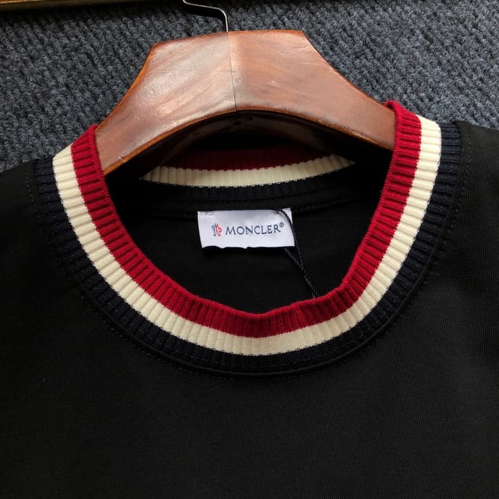 Moncler Embroidered Logo Crewneck T-Shirt – 2026SS in Black