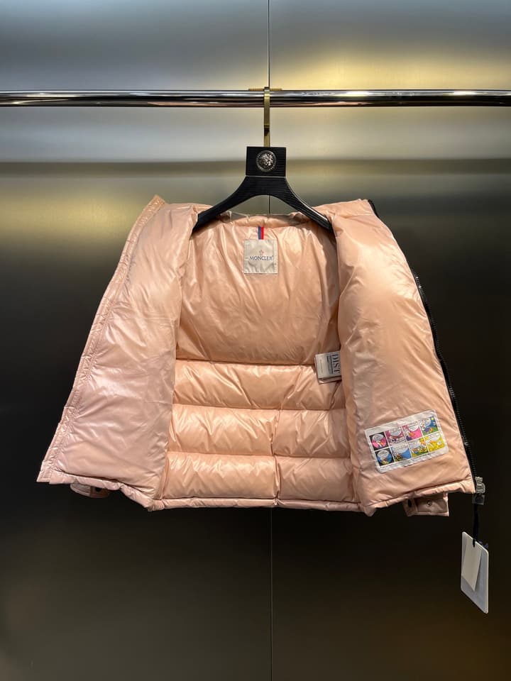 Moncler Maya Short Down Jacket – Kids Collection in Cream White
