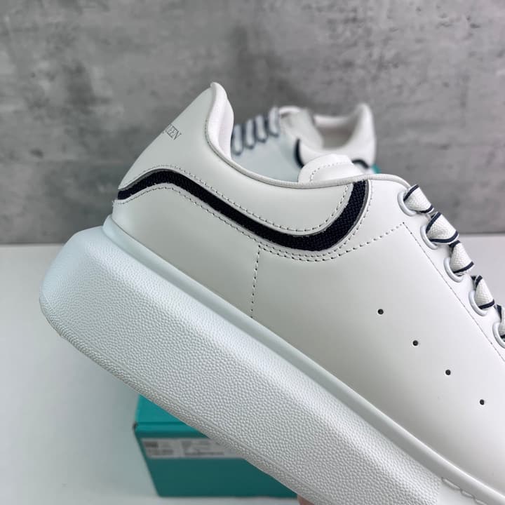 Alexander McQueen Oversized Platform Sneakers in All White Textured