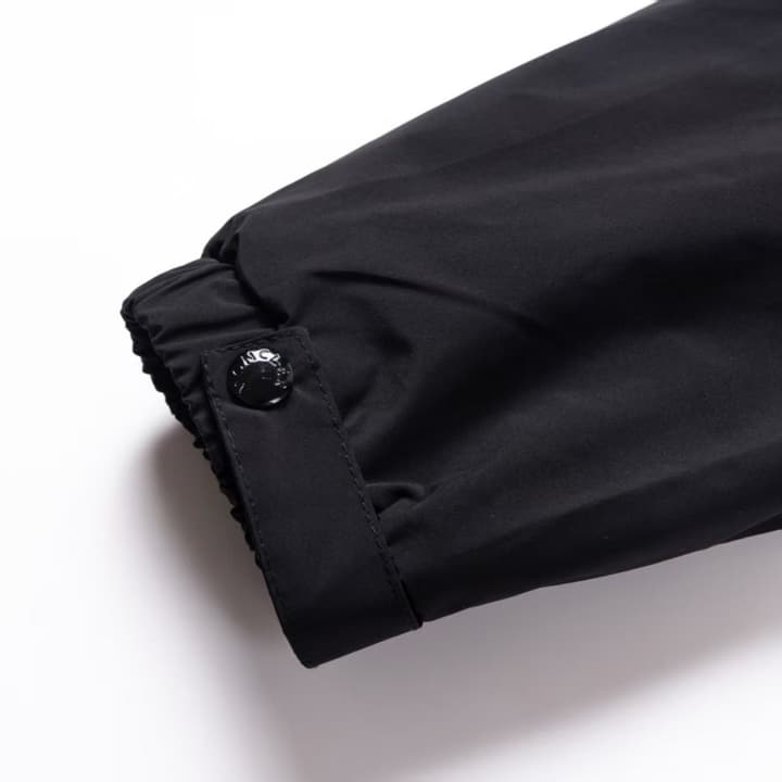 Moncler Classic Maya Hooded Windbreaker Jacket in Solid Black