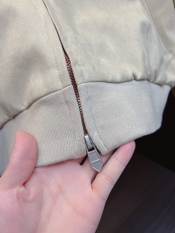 Dior Classic Men's Suede Bomber Jacket in Cognac Brown Suede Jacket
