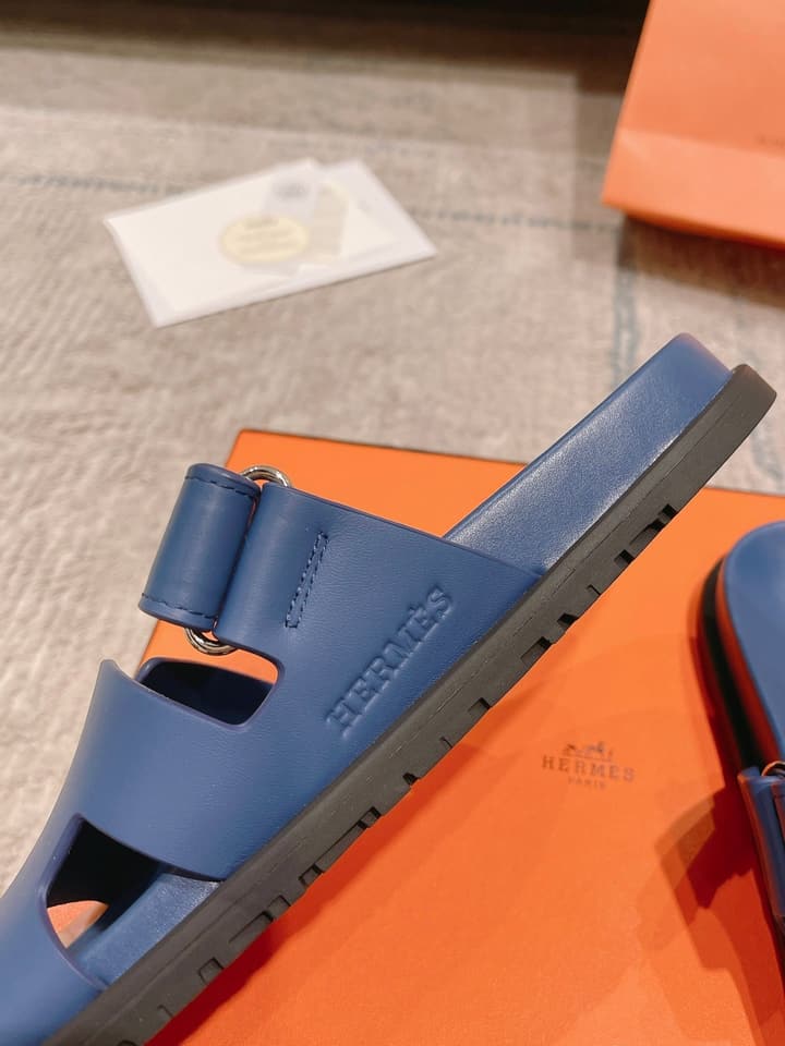 Hermès Chypre Slides – 2023SS Collection in Black And White