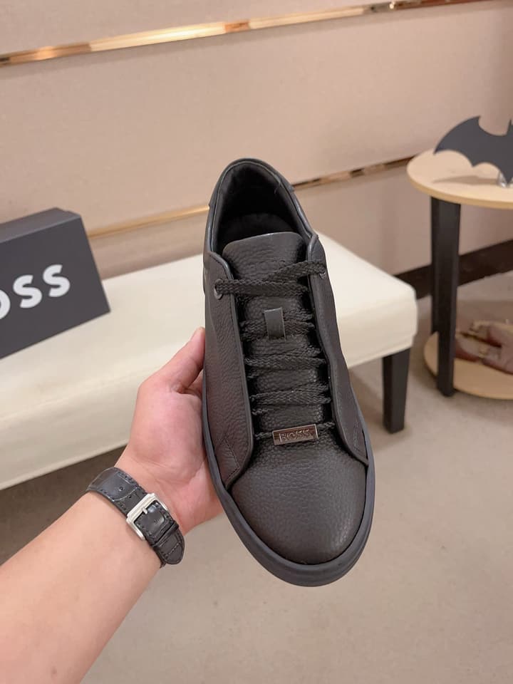 Boss Premium Casual Men's Sneakers in Black Monochromatic