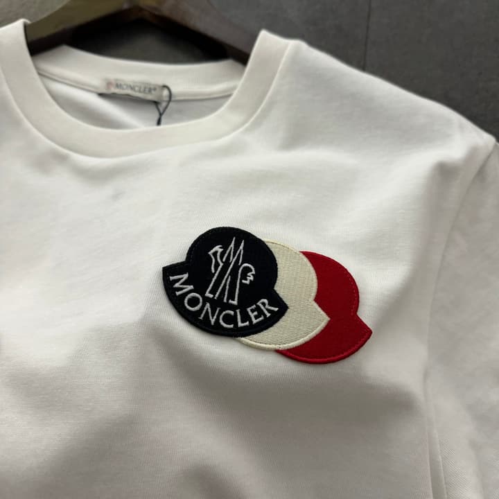 Moncler Triple Logo Short-Sleeve T-Shirt – 2026SS in Navy Blue