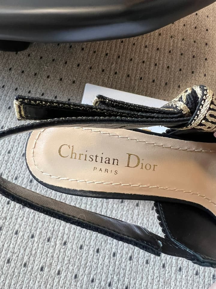 Dior Classic Polka Dot Bow Pumps in Deep Quilted Black