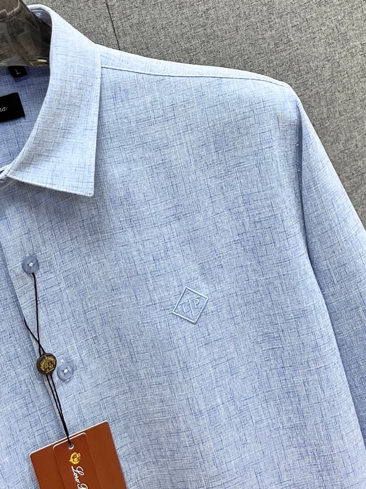 Loro Piana Men's Casual Long Sleeve Shirt – Autumn/Winter Collection in Classic White