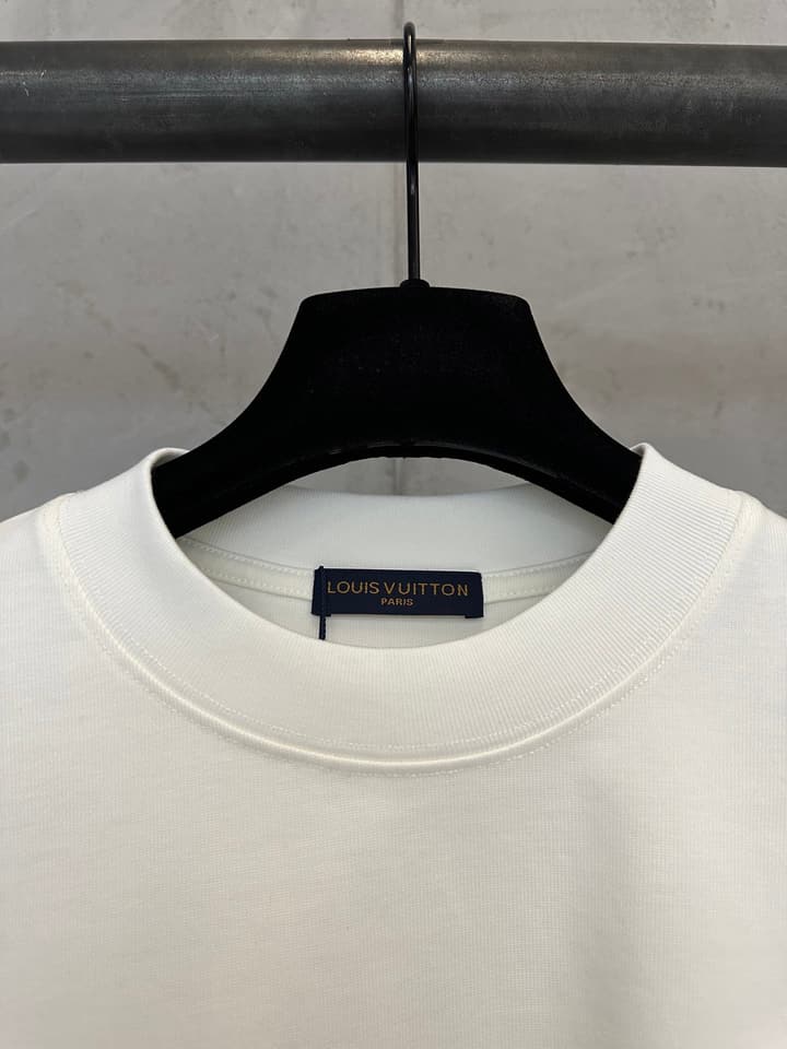 Louis Vuitton Leather Patch Crewneck T-Shirt – 26SS in White