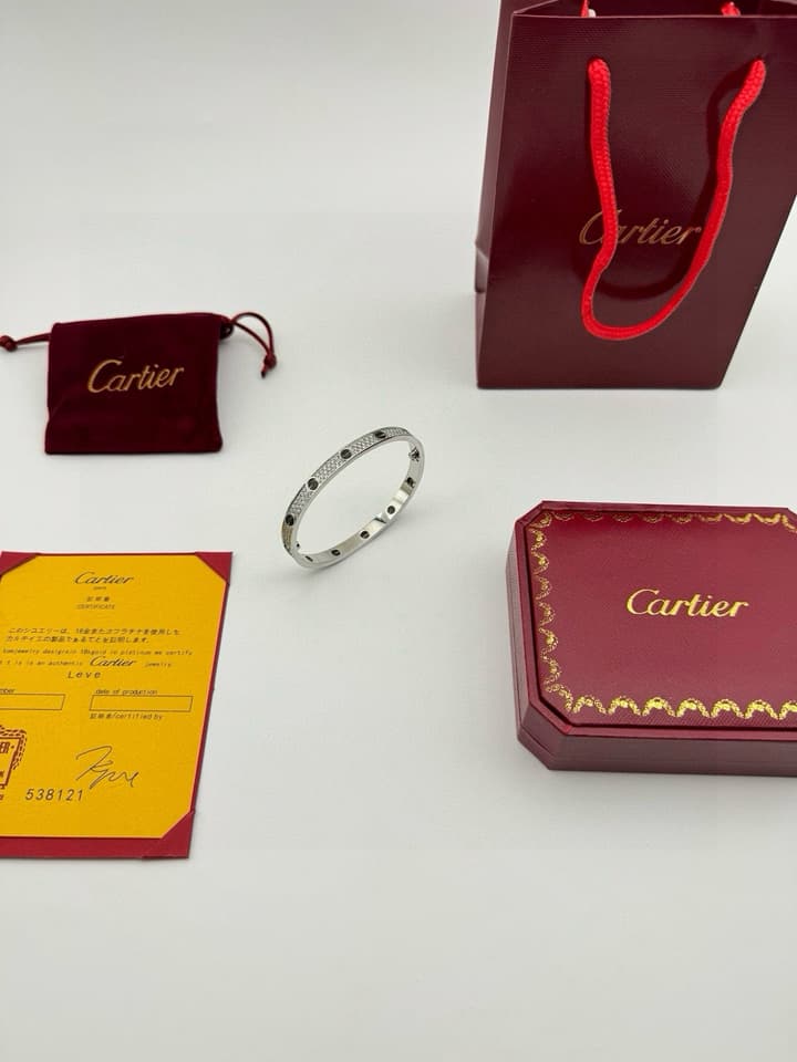 Cartier LOVE Pave Bracelet in Rose Gold Tone Bracelet