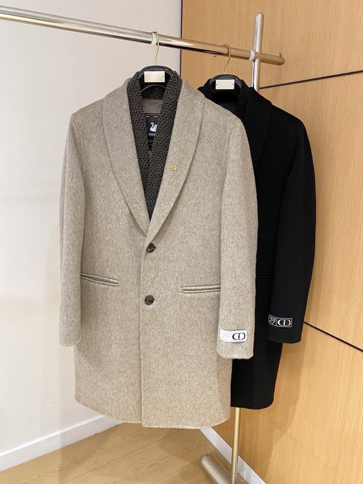 Dior Men's Wool Kensington Coat – 2025FW in Classic Black