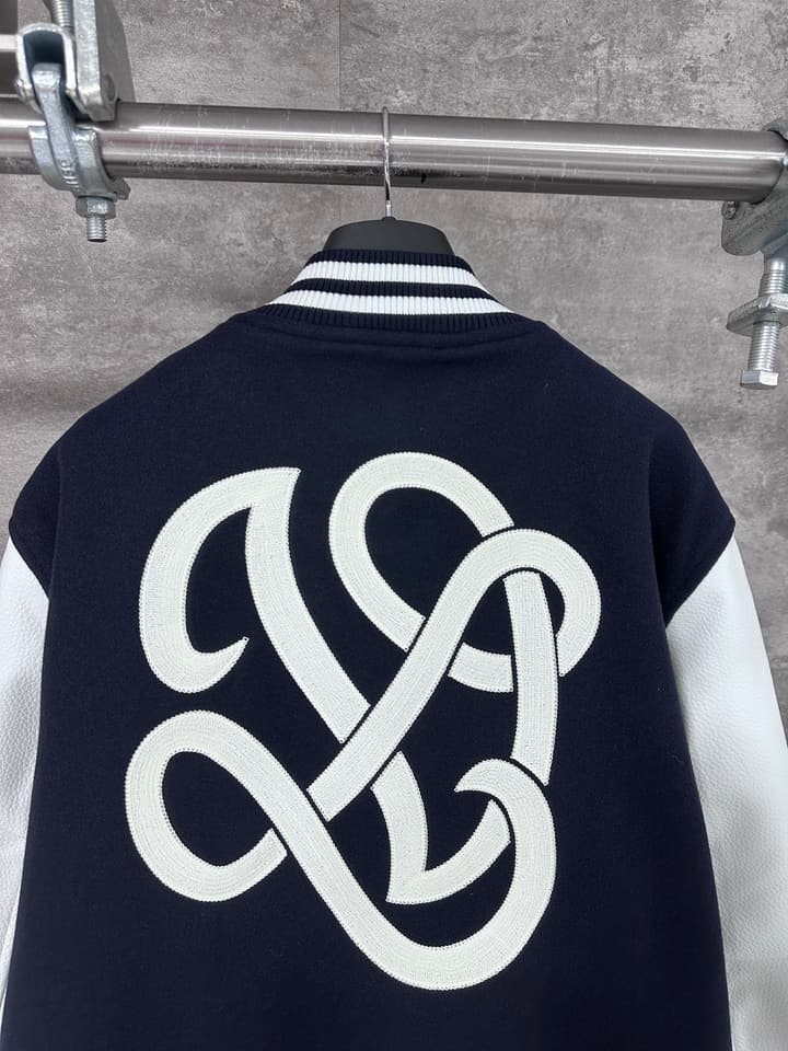 Louis Vuitton Seashell Embroidery Bomber Jacket – Nautical Collection – 24FW in Navy Blue With White Sleeves