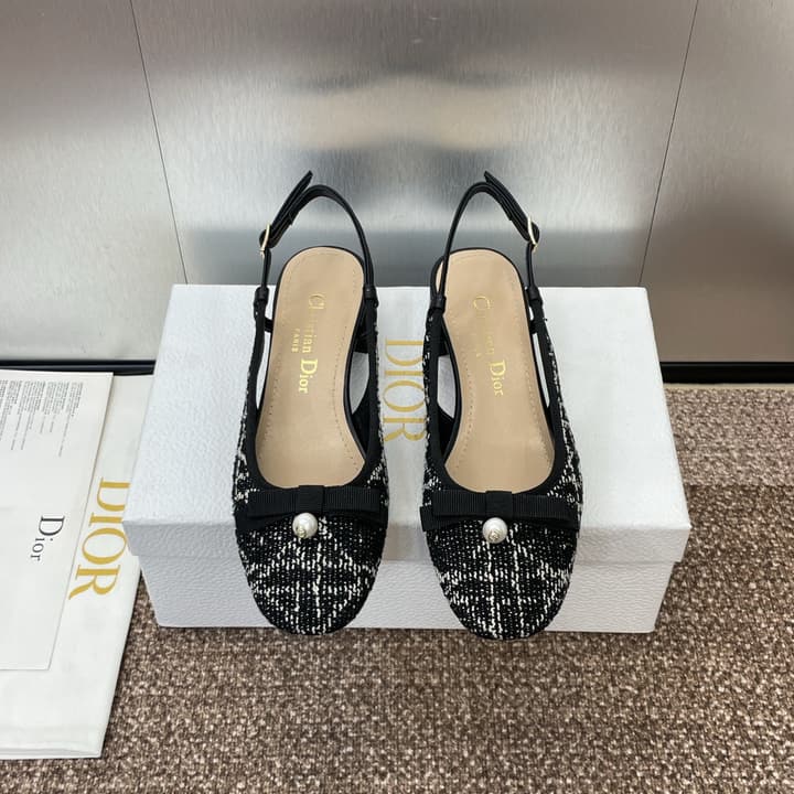 Dior Ballet Cannage Low-Heel Ballerina Flats – 2024 Spring/Summer Collection in Black Patent