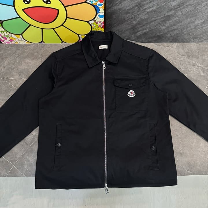 Moncler Pocket Zipper Jacket in Classic Black