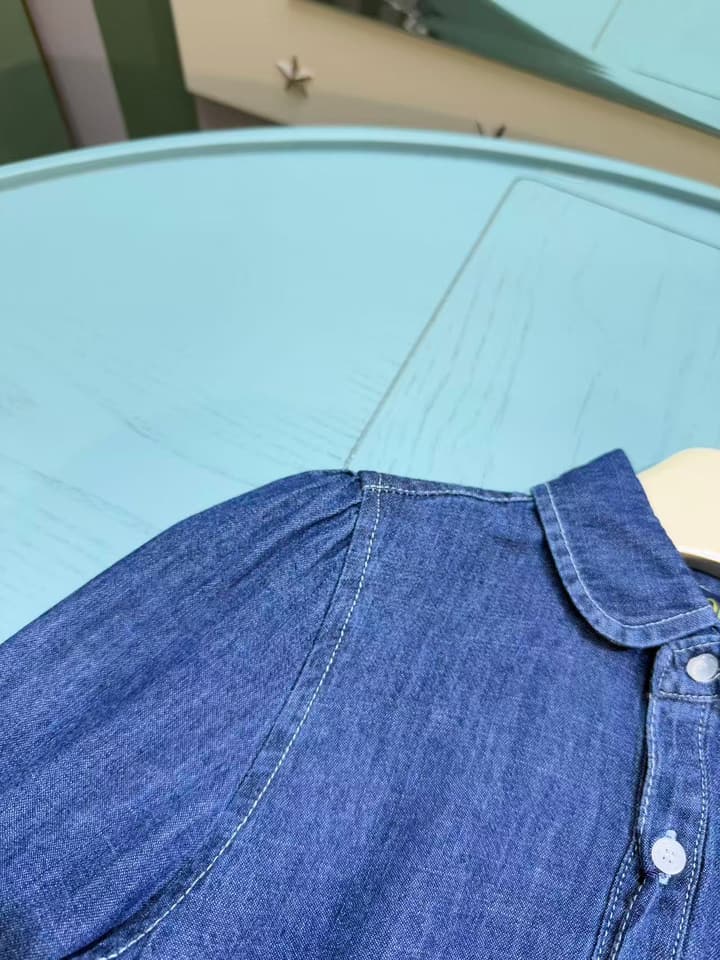 Ralph Lauren Kids Denim Shirt Dress – 2025SS – Kids Collection in Medium Blue Denim