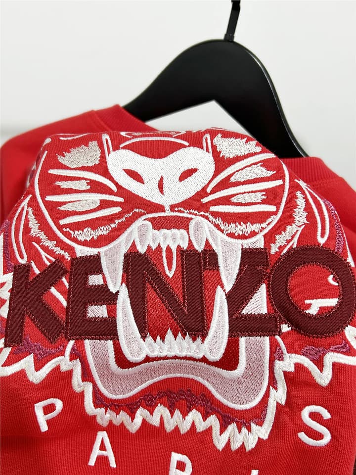 Kenzo Unisex Tiger Embroidered Sweatshirt in Black