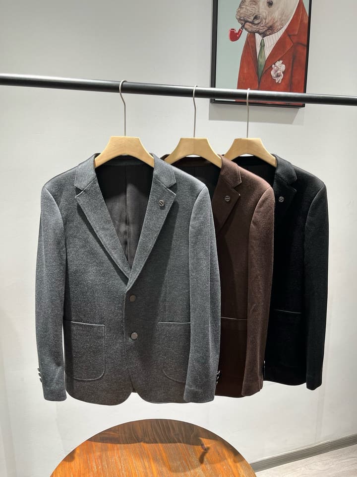 Zegna Men's Wool Houndstooth Blazer – 2025FW in Deep Burgundy Houndstooth