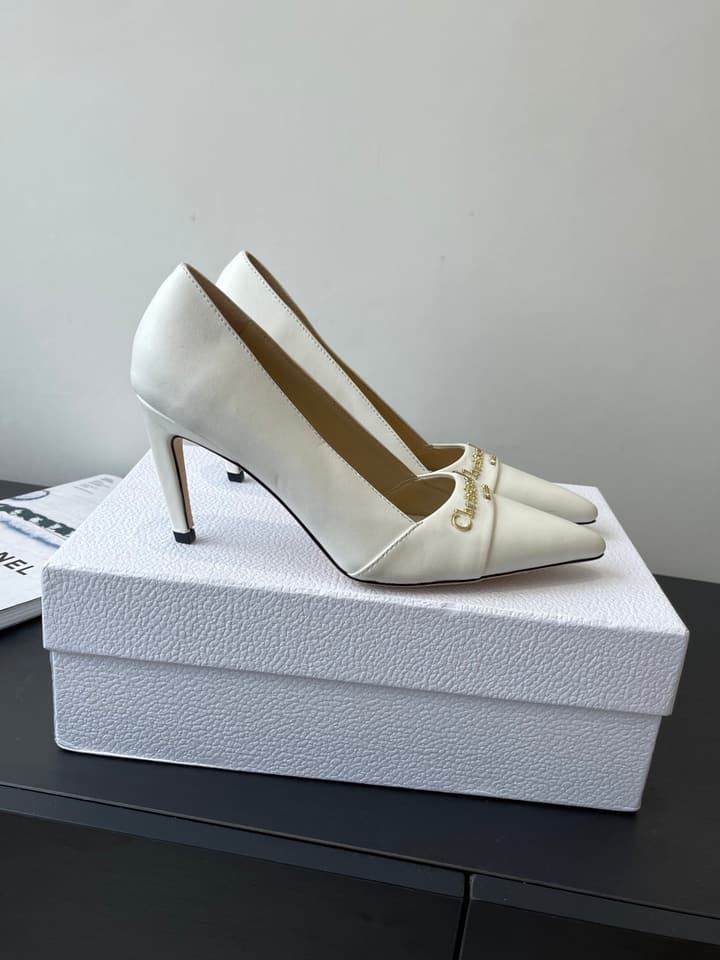 Dior My Dior Pointed-Toe Slingback Heels – 25SS in Patent Black