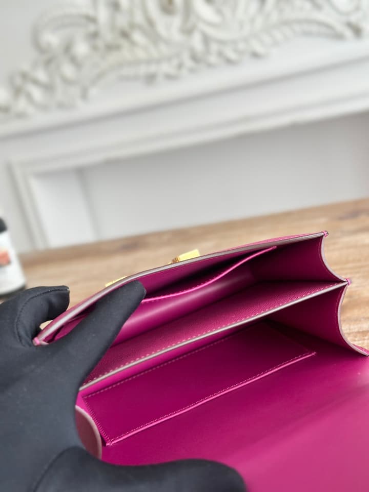 Hermès Constance Bag – Rose Purple Epsom Leather in Pink With Gold Hardware