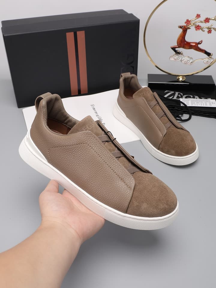 Zegna Triple Stitch Low-Top Sneakers