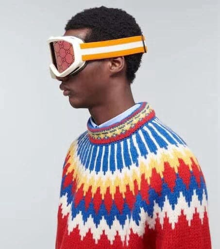 Gucci Ski Goggles in Black Frame, Silver Lens
