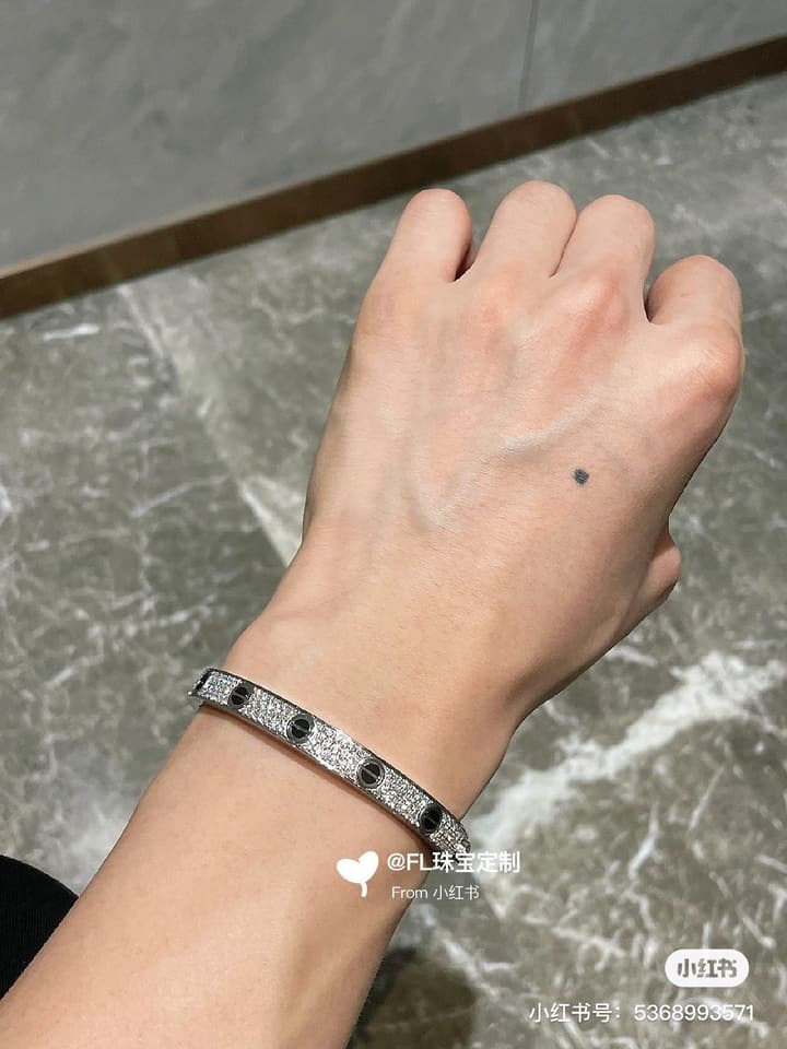 Cartier LOVE Pave Bracelet in Rose Gold Tone Bracelet
