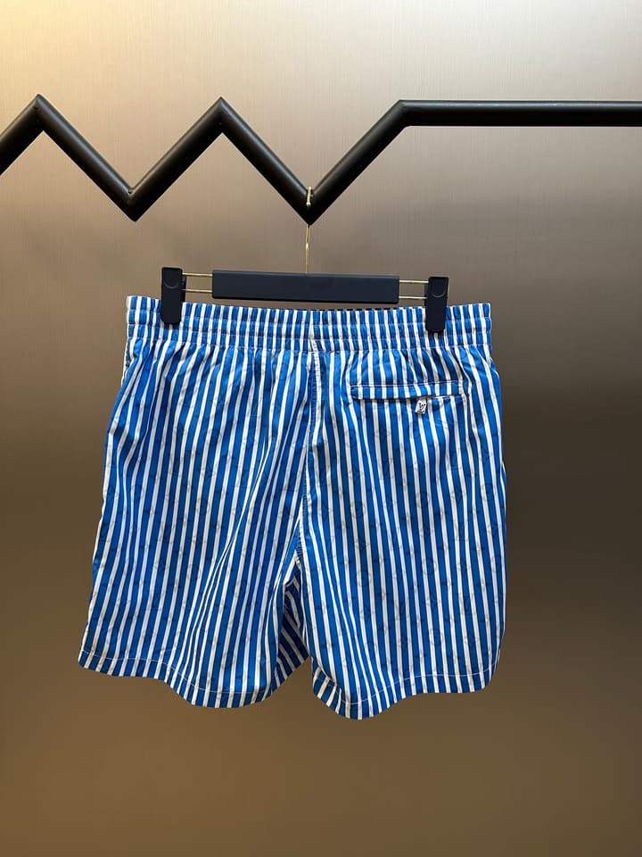 Louis Vuitton Striped Print Beach Shorts in Blue