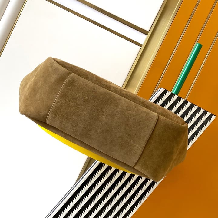 Saint Laurent BEA Deerskin Tote Bag in Antique Gold