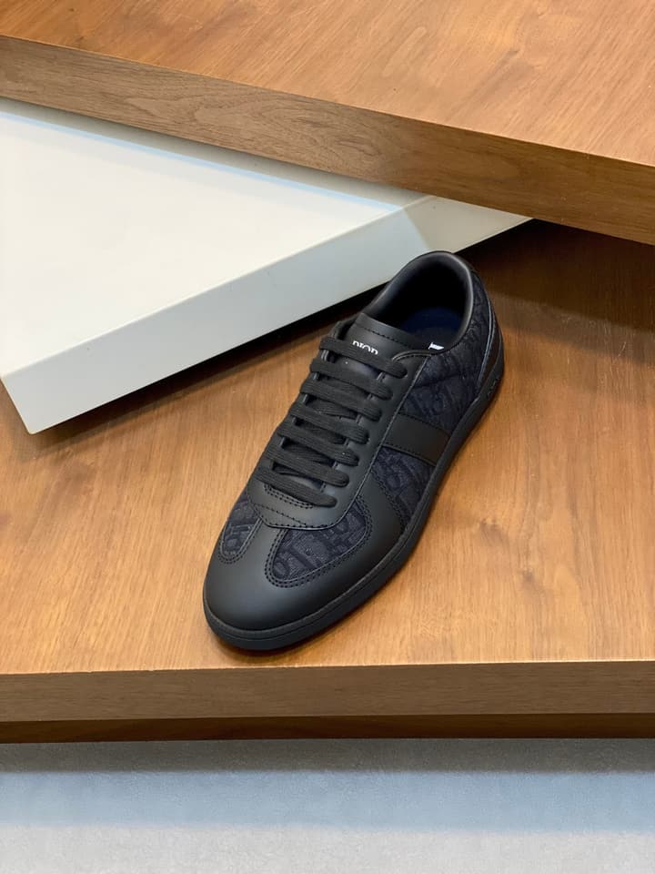 Dior D-Sketch Casual Sport Sneakers in Monochromatic Dark Mesh