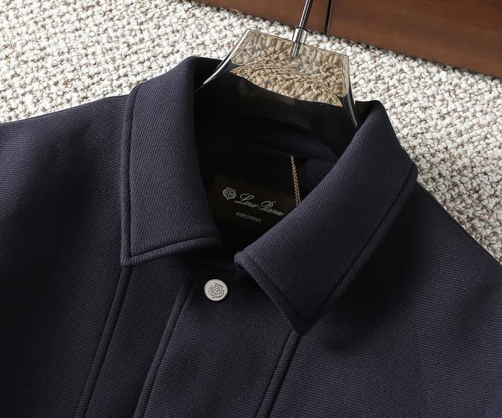Loro Piana Wool Collared Business Casual Jacket – 2025FW in Black