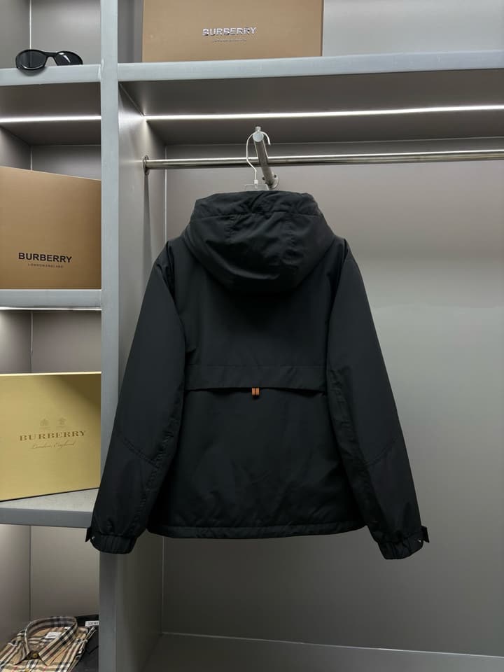 Zegna Letter Embossed Down Jacket in Classic Black