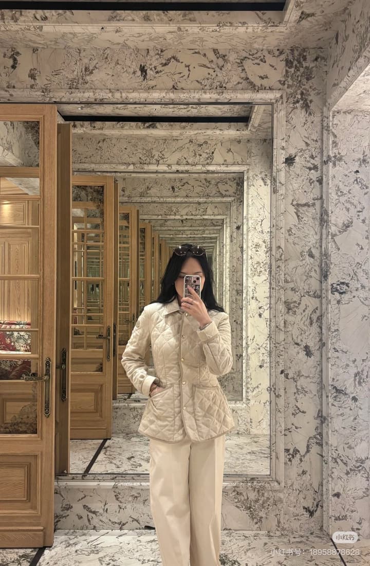 Moncler Quilted Padded Slim-Fit Jacket in Khaki