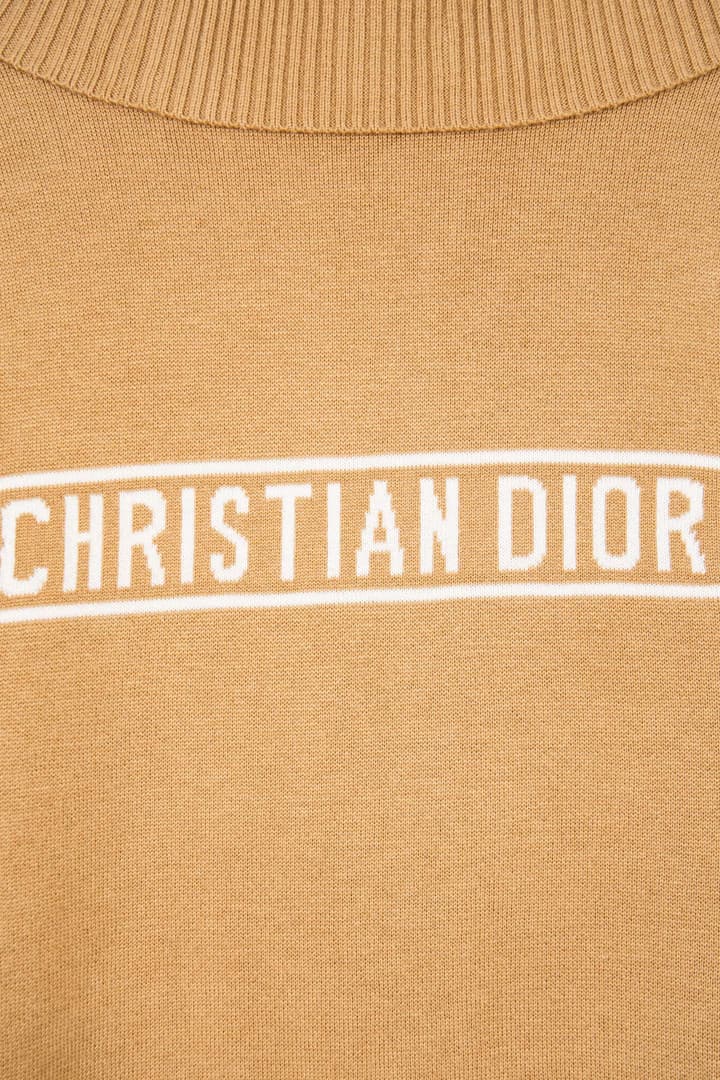 Dior Classic Oblique Reversible Cashmere Sweater – 25FW in Camel Oblique Pattern