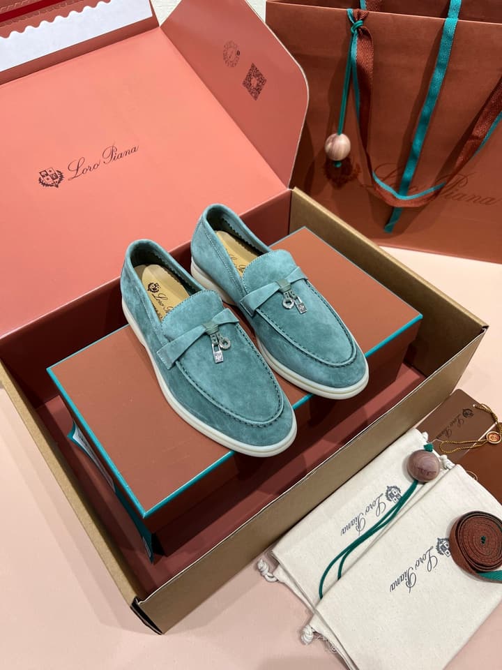 Loro Piana My Charms Classic Loafers in Nude