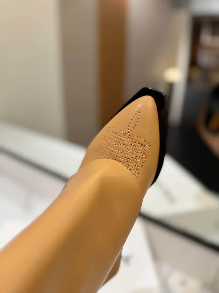 Givenchy High-Heel Embroidered Long Boots – 2024 SS in Black Leather