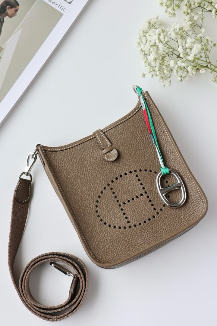 Hermès YF16 Shoulder Bag – Elephant Grey in Elephant Grey With Gold Hardware