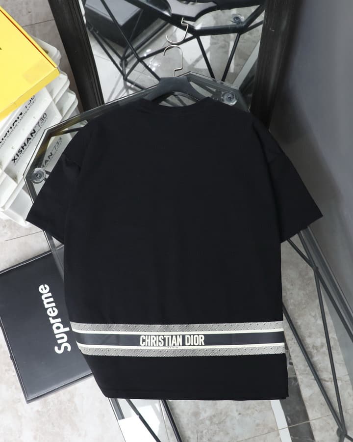 Dior Classic Jacquard Pocket Striped T-Shirt – 2024SS in Classic Black