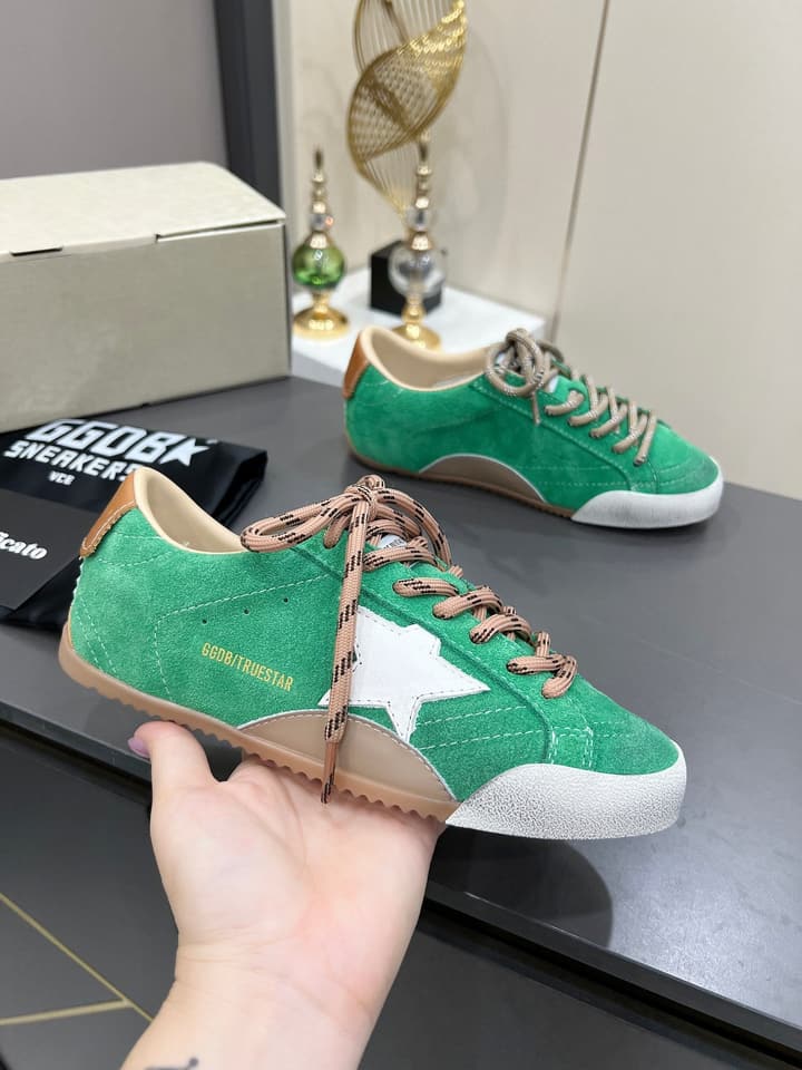 Golden Goose GGDB Star Distressed Sneakers in Black Suede