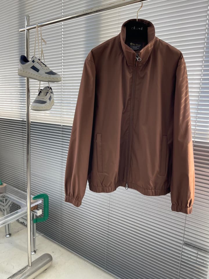 Loro Piana WindBelt Storm System Flight Jacket in Russet Brown