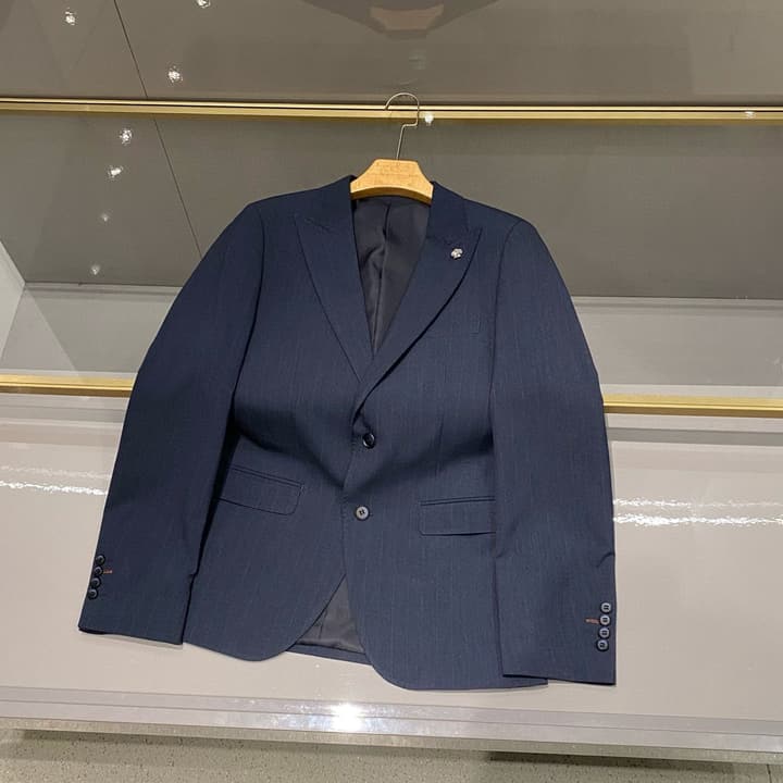 Loro Piana Men's Blue Striped Suit Set – 25FW in Dark Blue Striped Suit Set
