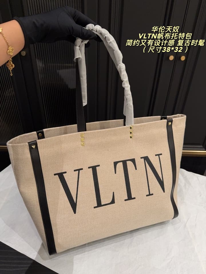 Valentino Garavani VLTN Canvas Tote Bag
