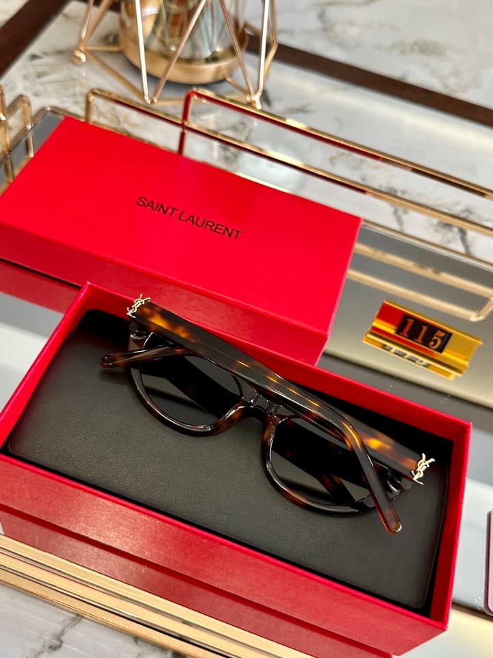 Saint Laurent Acetate Polarized Sunglasses