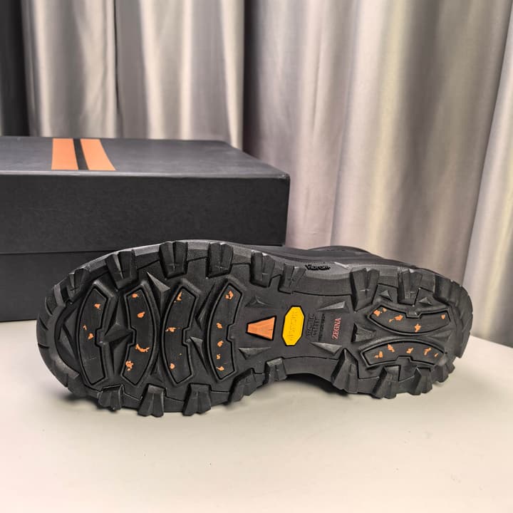 Ermenegildo Zegna Triple Stitch™ Monte Luxury Casual Shoes in Black Leather