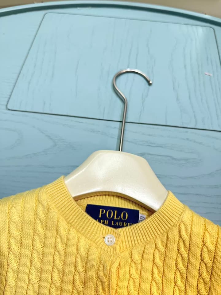 Ralph Lauren Kids Classic Striped Knit Sweater – 2025SS in Bright Yellow Cable Knit