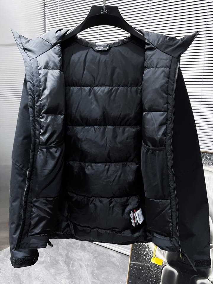 Arc'teryx Classic Hard Shell Down Ski Jacket in Dark Gray Shell