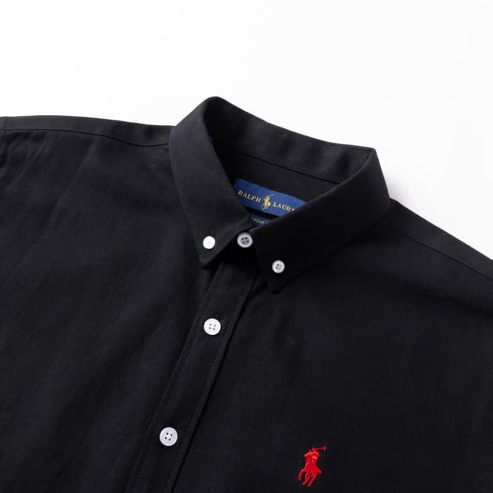 Ralph Lauren Unisex Oxford Long Sleeve Shirt in Black