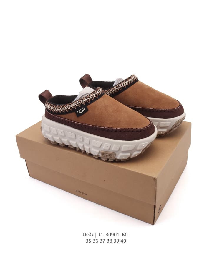 UGG Tire Sole Cotton Slippers Snow Boots in White