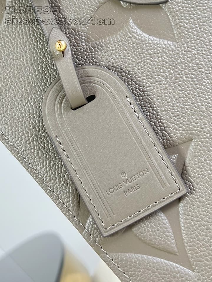 Louis Vuitton OnTheGo Medium Monogram Empreinte Tote in Taupe Monogram Empreinte