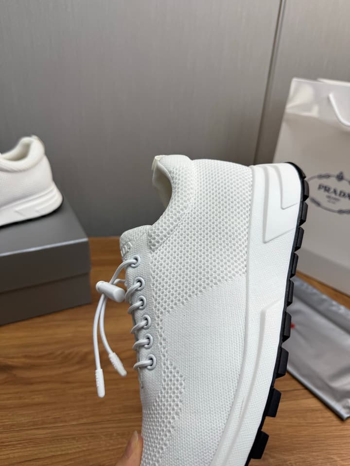 Prada Men's High-Quality Sneakers in Light Grey